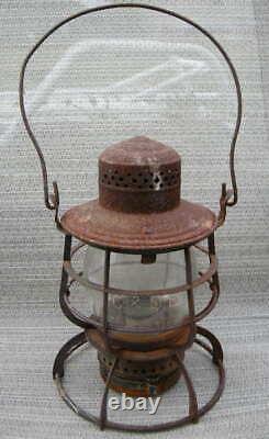 Antique C&O RY Lantern. Chesapeake & Ohio Railway. 1913. Cast Tall Globe. RARE