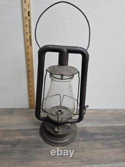 Antique C. T. HAM CLIPPER Tubular Oil Lantern / Lamp Dietz No. 0 Globe Read