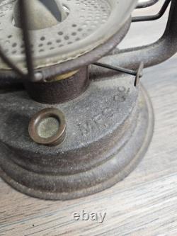 Antique C. T. HAM CLIPPER Tubular Oil Lantern / Lamp Dietz No. 0 Globe Read