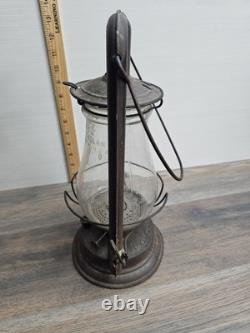 Antique C. T. HAM CLIPPER Tubular Oil Lantern / Lamp Dietz No. 0 Globe Read