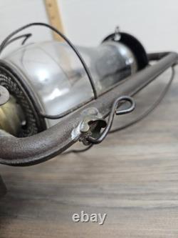 Antique C. T. HAM CLIPPER Tubular Oil Lantern / Lamp Dietz No. 0 Globe Read