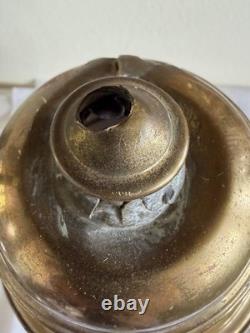 Antique C. T. HAM MFG CO. BRASS RAILROAD LANTERN WithGLOBE