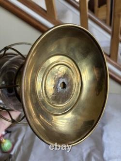 Antique C. T. HAM MFG CO. BRASS RAILROAD LANTERN WithGLOBE