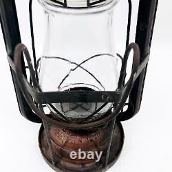 Antique C. T. HAM Rochester NY No 0 Clipper Railroad Lantern with Clear Globe 13