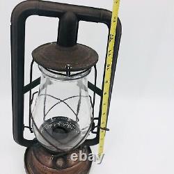 Antique C. T. HAM Rochester NY No 0 Clipper Railroad Lantern with Clear Globe 13