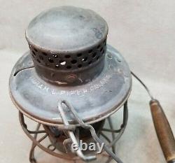 Antique CPR Canadian Pacific Railway Lantern with Red Globe
