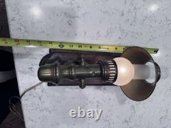 Antique CSR Railroad Train Caboose Lantern Wall Sconce Lamp Light Fixture Brass