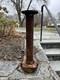 Antique Cast-Iron Railroad Post Switch Heavy Old Rusty Gold Reuse Lamp Table