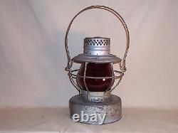 Antique City of Chicago Water Railroad Style Handlan Lantern Ruby Glass Dpt. Co