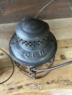 Antique Cnr / Cpr Railroad Lanterns Red Globe / Yellow Globe Adlake Kero