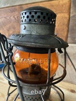 Antique Cnr / Cpr Railroad Lanterns Red Globe / Yellow Globe Adlake Kero