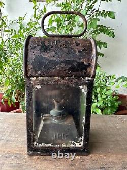 Antique Collectible Rare JRB Mark Railroad Transport Kerosene Lantern Iron Lamp