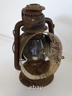 Antique DIETZ Ideal INSPECTOR LAMP Erie Railroad Lantern New York USA 12 Tall