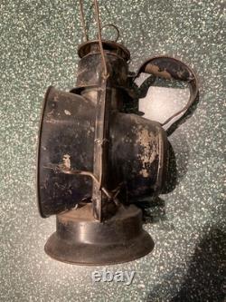 Antique DIETZ Ideal INSPECTOR LAMP Erie Railroad Lantern New York USA 12 Tall