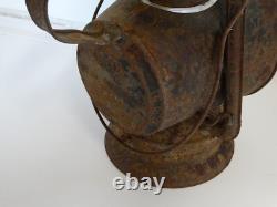 Antique DIETZ Ideal INSPECTOR LAMP Erie Railroad Lantern New York USA 12 Tall