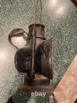 Antique DIETZ Ideal INSPECTOR LAMP Erie Railroad Lantern New York USA 12 Tall