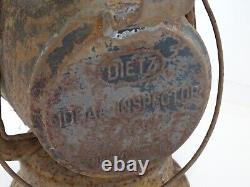 Antique DIETZ Ideal INSPECTOR LAMP Erie Railroad Lantern New York USA 12 Tall