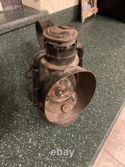 Antique DIETZ Ideal INSPECTOR LAMP Erie Railroad Lantern New York USA 12 Tall