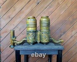 Antique Dayton Parlor Chandelier Railroad Lamp Parts