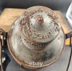 Antique Delaware & Hudson Railroad Dressel Lantern Cast Script Globe DHCo