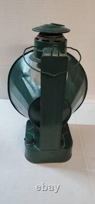 Antique Dietz 30 Beacon Light Railroad Inspection Lantern Lamp 17 Clear Globe