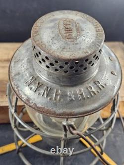 Antique Dietz 39 Vulcan NYNH&HRR Lantern Cast Globe Railroad Lamp