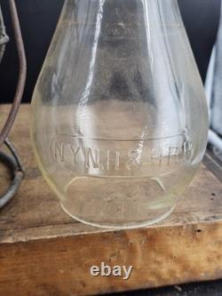 Antique Dietz 39 Vulcan NYNH&HRR Lantern Cast Globe Railroad Lamp