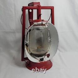 Antique Dietz ACME Inspector Lamp Fitzall New York USA Railroad Lantern RED