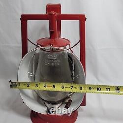 Antique Dietz ACME Inspector Lamp Fitzall New York USA Railroad Lantern RED