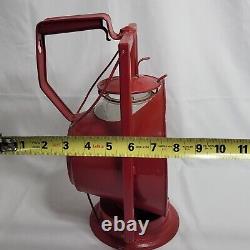 Antique Dietz ACME Inspector Lamp Fitzall New York USA Railroad Lantern RED