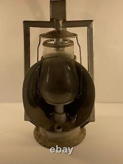 Antique Dietz Acme Inspector Lamp New York Clear Glass Globe Lantern Railroad