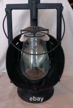Antique Dietz Acme Inspector Lamp Syracuse NY Glass Globe Lantern Railroad