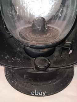 Antique Dietz Acme Inspector Lamp Syracuse NY Glass Globe Lantern Railroad