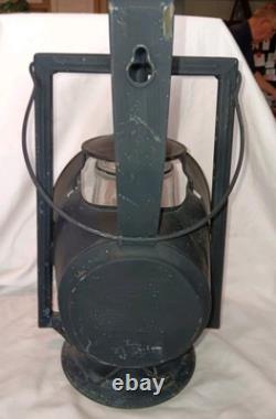 Antique Dietz Acme Inspector Lamp Syracuse NY Glass Globe Lantern Railroad