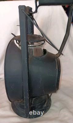 Antique Dietz Acme Inspector Lamp Syracuse NY Glass Globe Lantern Railroad