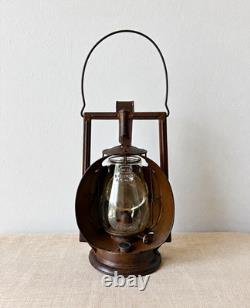 Antique Dietz Acme Inspector Railroad Lantern Fitzall Globe, Reflector Hood