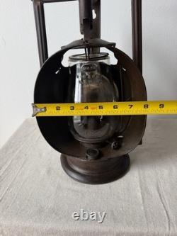 Antique Dietz Acme Inspector Railroad Lantern Fitzall Globe, Reflector Hood