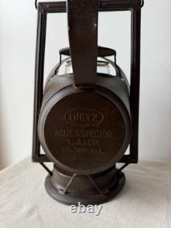 Antique Dietz Acme Inspector Railroad Lantern Fitzall Globe, Reflector Hood