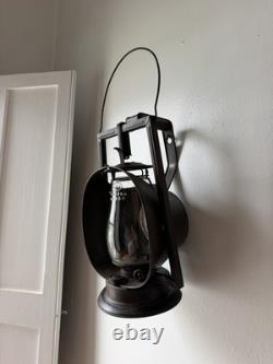 Antique Dietz Acme Inspector Railroad Lantern Fitzall Globe, Reflector Hood