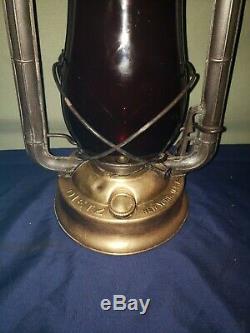 Antique Dietz Copper Fount No. 2 Blizzard Railroad/barn Kerosene Oil Lantern Lamp