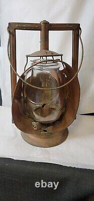 Antique Dietz Inspector Lamp Copper Railroad Latern