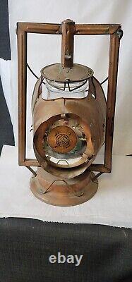 Antique Dietz Inspector Lamp Copper Railroad Latern