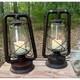 Antique Dietz Monarch Railroad Oil Lantern Pair Tubular Kerosene Lamps