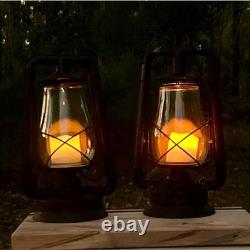 Antique Dietz Monarch Railroad Oil Lantern Pair Tubular Kerosene Lamps