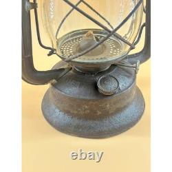 Antique Dietz Monarch Railroad Oil Lantern Pair Tubular Kerosene Lamps