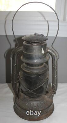 Antique Dietz Ny USA No 2 D-lite Railroad Kerosene Lantern Lamp Loc-nor Reco USA