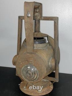Antique Dietz Protector Trackwalker Pennsylvania PRR Railroad Lantern with Loc-Nob