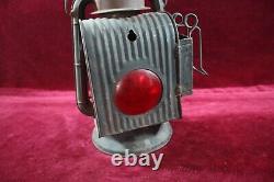 Antique Dietz Railroad Wagon Lantern Little Wizard Red Lens N. Y. Original