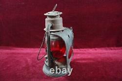 Antique Dietz Railroad Wagon Lantern Little Wizard Red Lens N. Y. Original