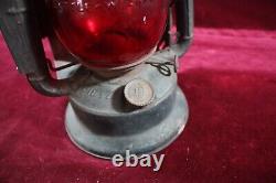 Antique Dietz Railroad Wagon Lantern Little Wizard Red Lens N. Y. Original